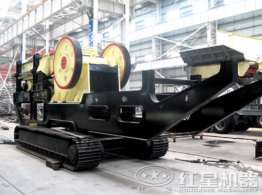 紅星履帶式液壓驅(qū)動(dòng)破碎站，助力建筑垃圾變廢為寶